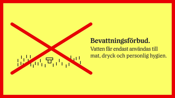 Water ban in Partille.
